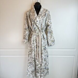 Women's Crabtree & Evelyn Soft Floral Paisley Robe Cottagecore Cotton Size M